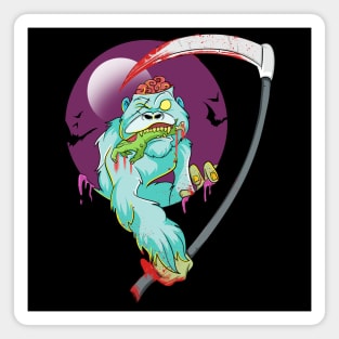 Funny Monkey Grim Reaper Zombie Magnet